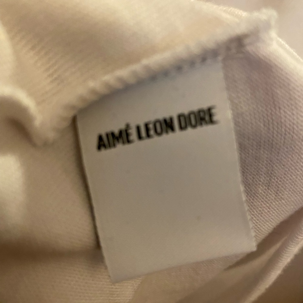 Aime Leon Dore Aimé White Logo Short Sleeve T Shirt XS - Picture 3 of 3